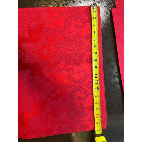 Dark Pink Red Fabric Place Mats Set of 3 - Picture 5 of 6
